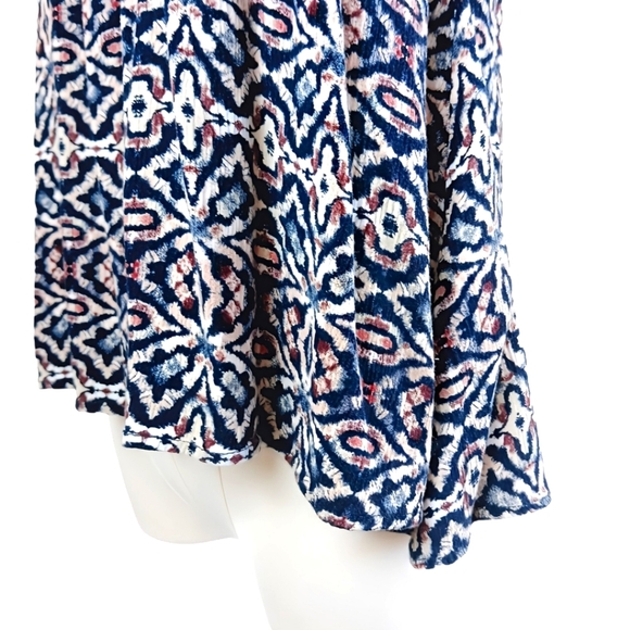 Aeropostale Geometric Halter Tank Top Multicolor Print Boho Rayon Summer XS - Picture 5 of 6